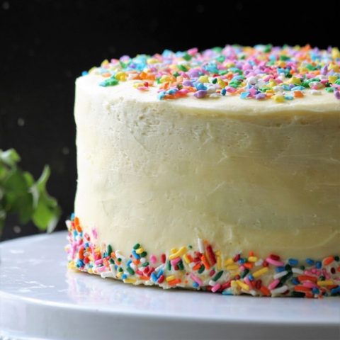 Strawberry Funfetti Ice Cream Cake | Love and Olive Oil