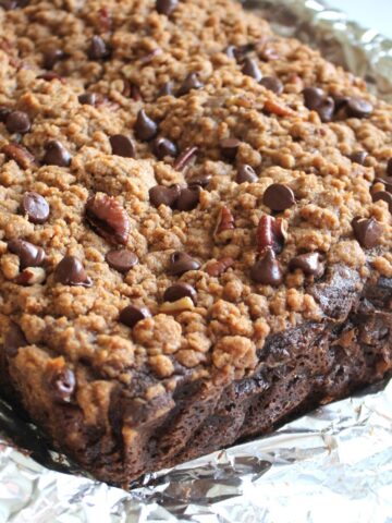 Mocha Latte Coffee Cake with Pecan Streusel
