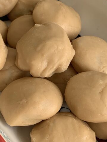 Close up of Caramel Maple Candy in a Christmas Tray.